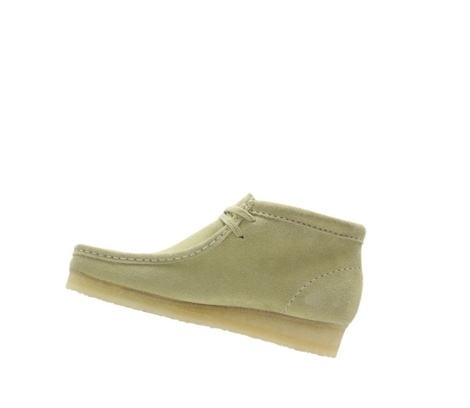 Wallabee Clarks Originales Gamuza Mujer Verde Claro | BFQG-43167