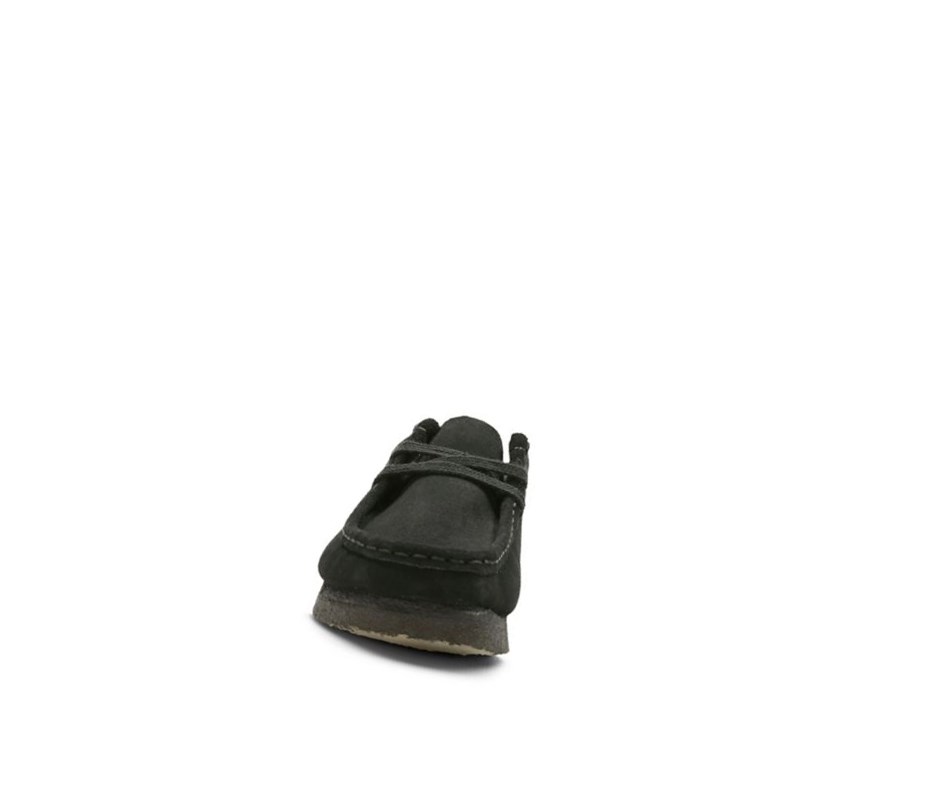 Wallabee Clarks Originales Gamuza Mujer Negras | IRNG-80675