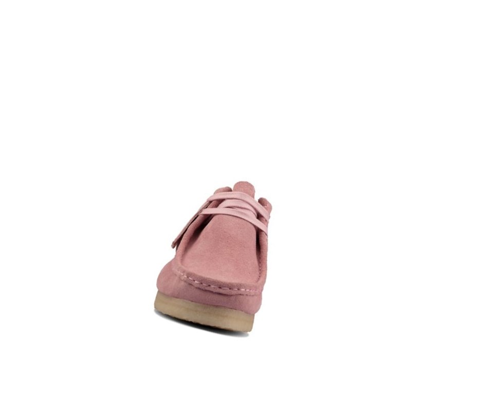 Wallabee Clarks Originales Gamuza Mujer Rosas | QGZJ-85174