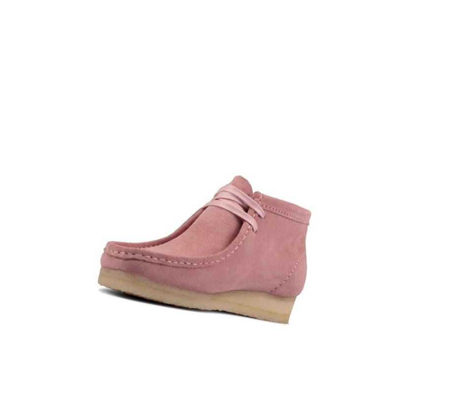 Wallabee Clarks Originales Gamuza Mujer Rosas | QGZJ-85174