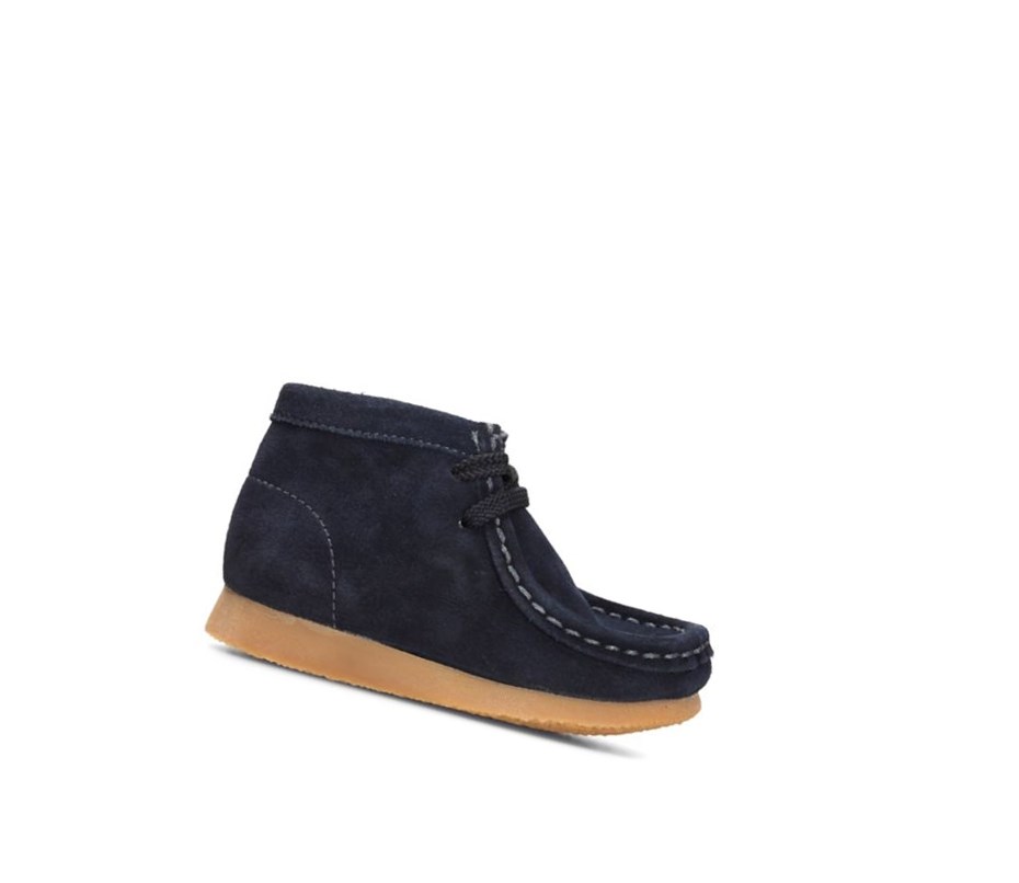 Wallabee Clarks Originales Gamuza Niña Azul Marino | SYBO-21074