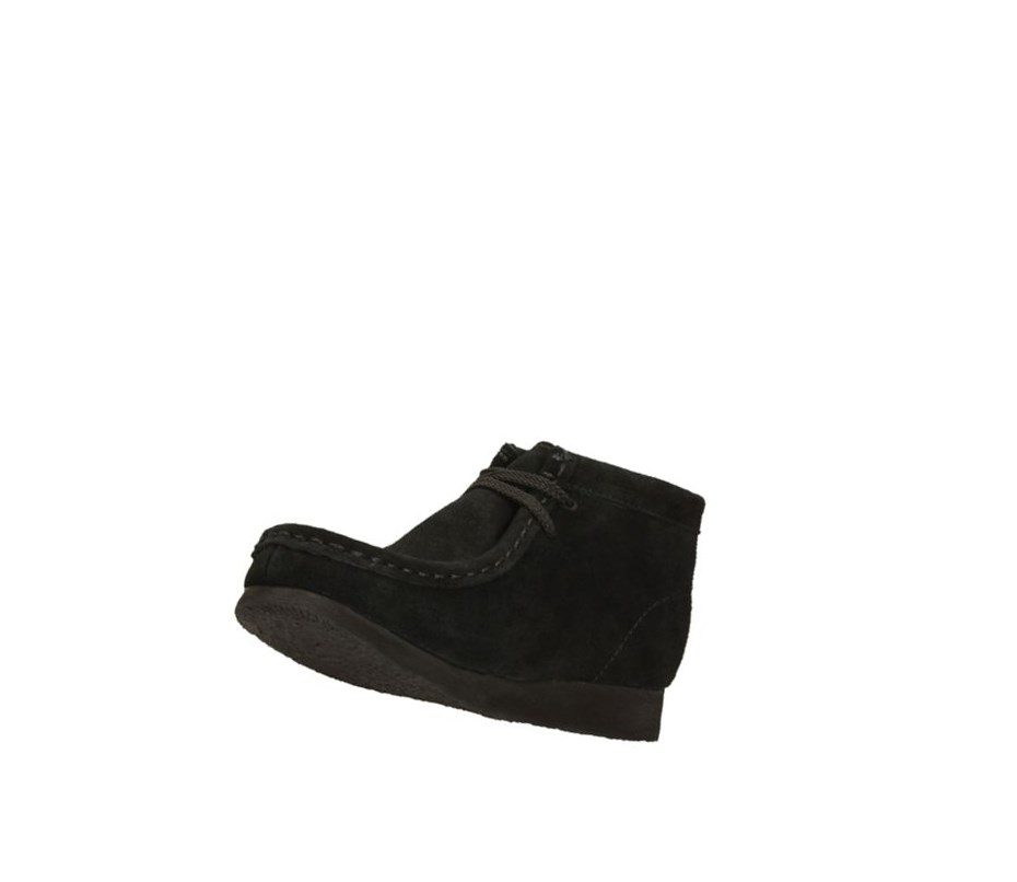 Wallabee Clarks Originales Gamuza Niña Negras | DHCW-45207