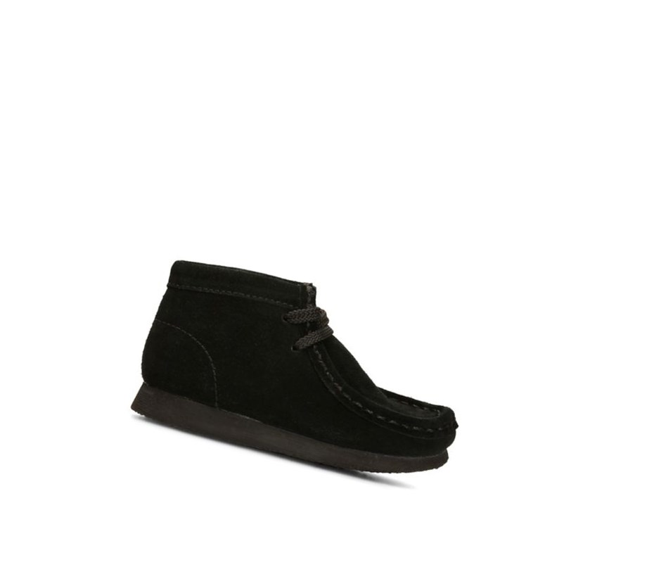 Wallabee Clarks Originales Gamuza Niña Negras | LCWD-82650