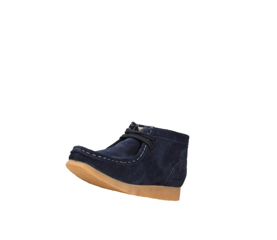 Wallabee Clarks Originales Gamuza Niño Azul Marino | ZKMW-58769