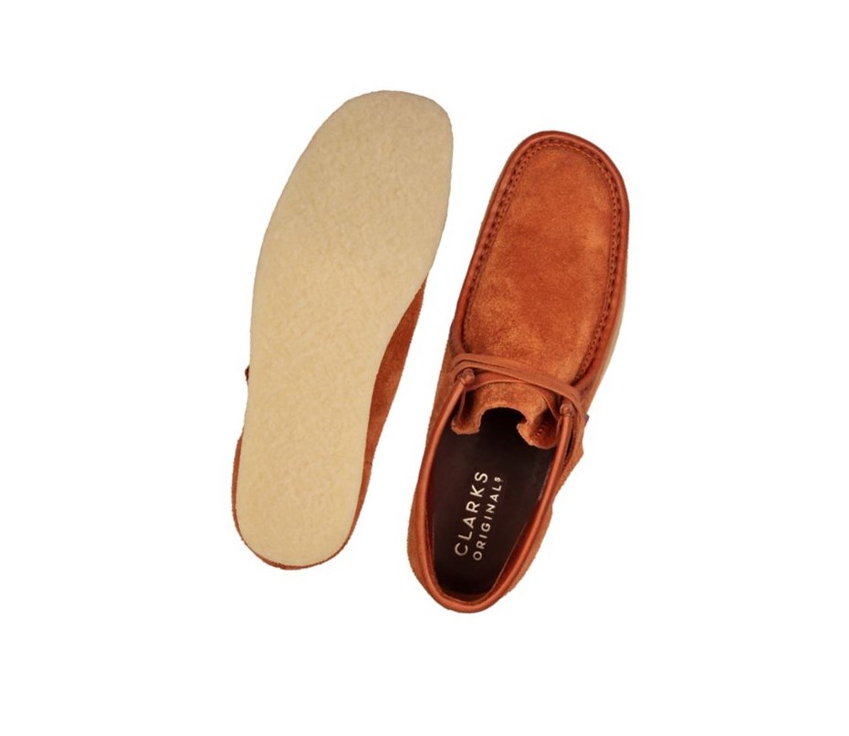 Wallabee Clarks Originales Hairy Gamuza Hombre Marrones | JQDG-08637