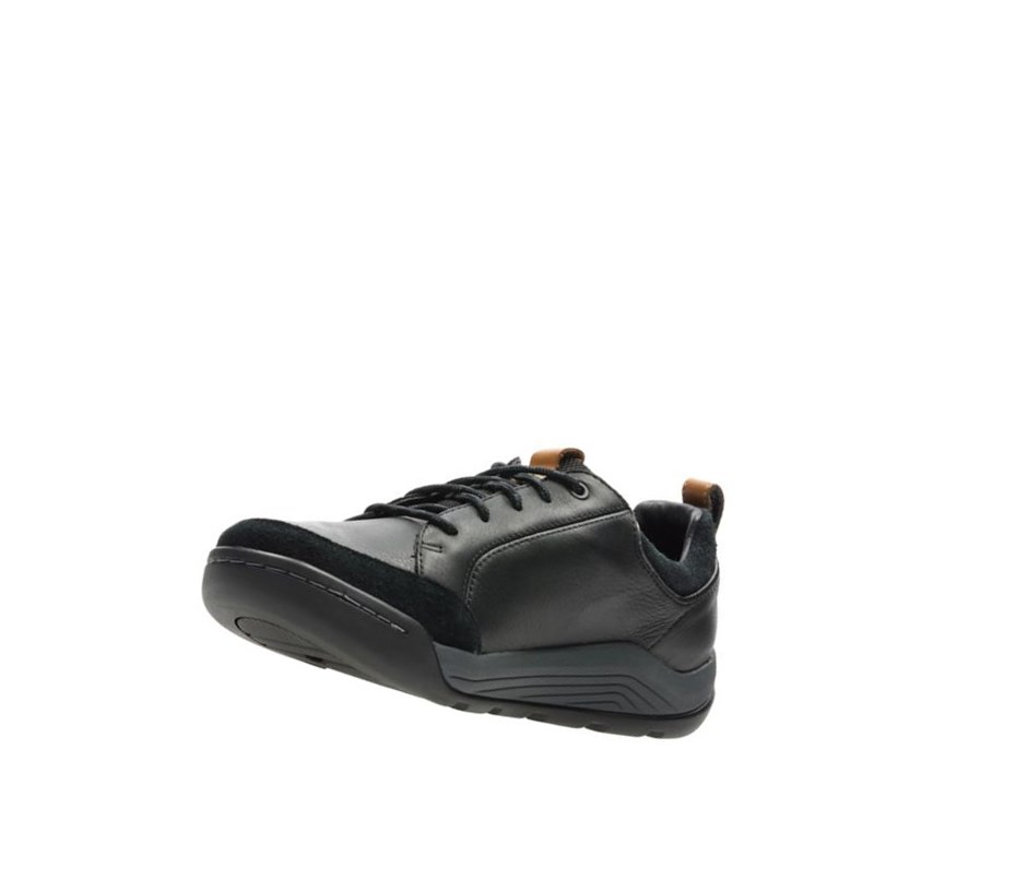 Zapatillas Casuales Clarks Ashcombe Bay Gore-tex Cuero Hombre Negras | FRMH-90127