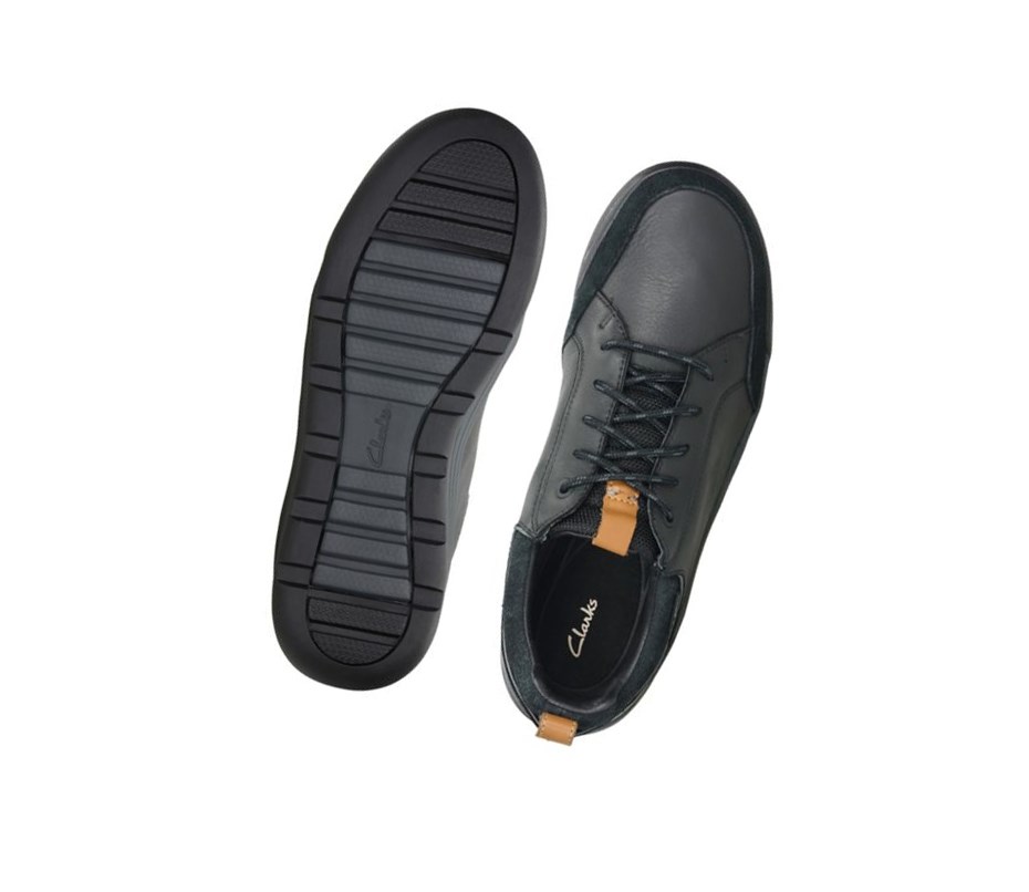 Zapatillas Casuales Clarks Ashcombe Bay Gore-tex Cuero Hombre Negras | FRMH-90127