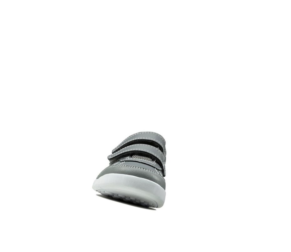 Zapatillas Casuales Clarks Emery Sky Cuero Niña Gris | QGLE-02649