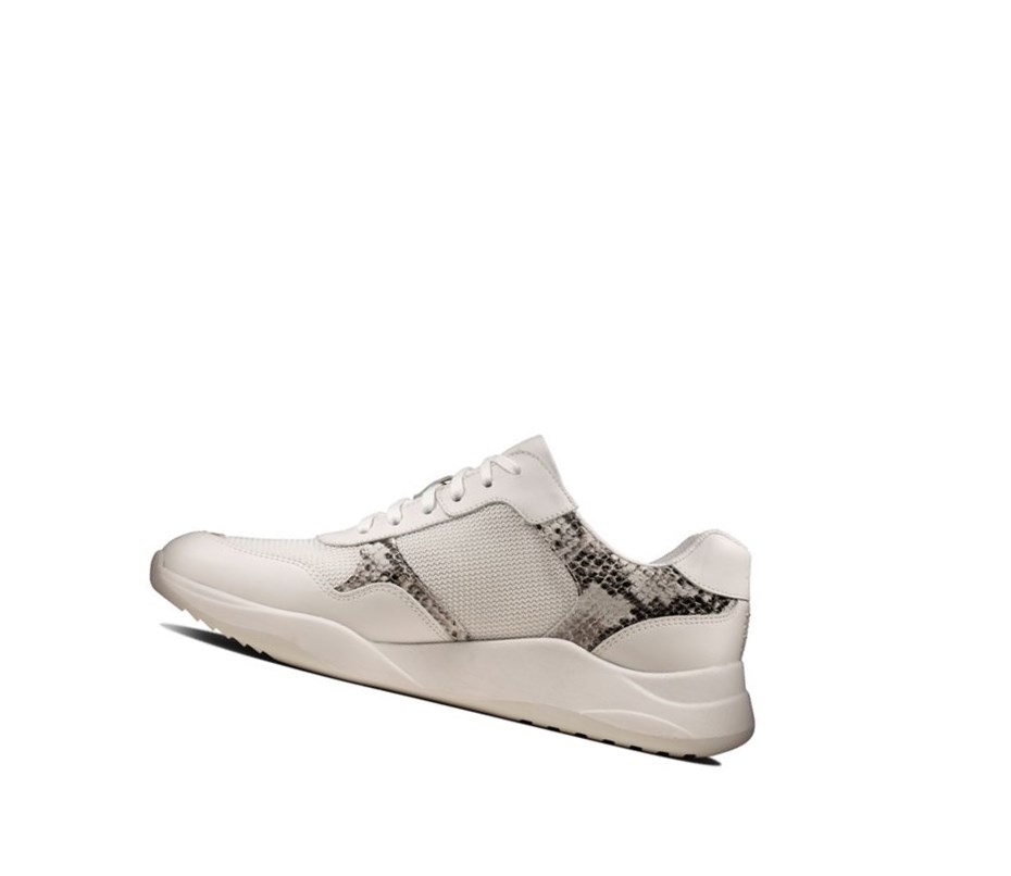 Zapatillas Casuales Clarks Sift Encaje Cuero Mujer Gris Serpent | WZYL-31267