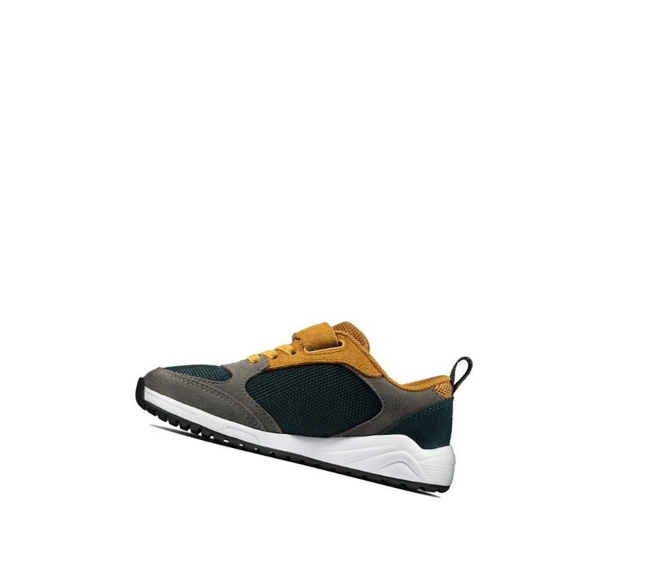 Zapatillas Clarks Aeon Flex Textil Niña Gris Oscuro Amarillo | MKUS-05281