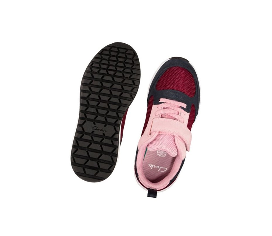 Zapatillas Clarks Aeon Flex Textil Niña Burdeos | NMBC-46523