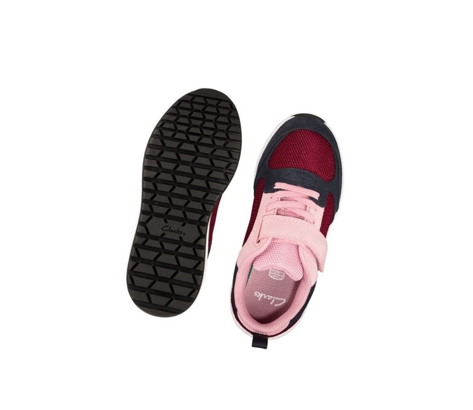 Zapatillas Clarks Aeon Flex Textil Niña Burdeos | NRTH-41309