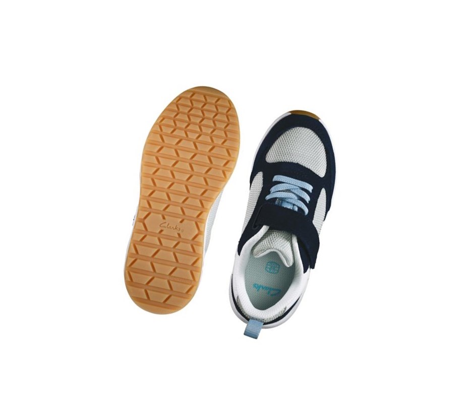 Zapatillas Clarks Aeon Flex Textil Niña Azul Marino | TGAK-57240