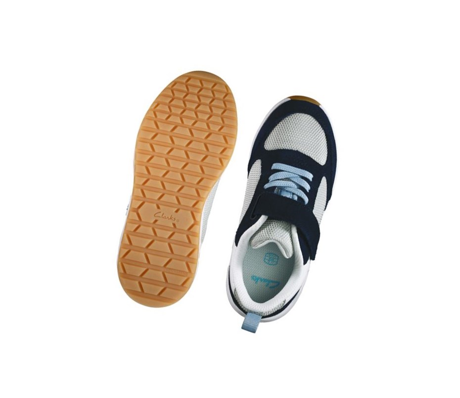 Zapatillas Clarks Aeon Flex Textil Niña Azul Marino | UQGN-42783