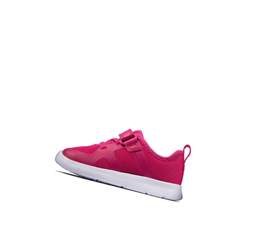 Zapatillas Clarks Ath Flux Cuero Niña Rosas | ILWQ-73924