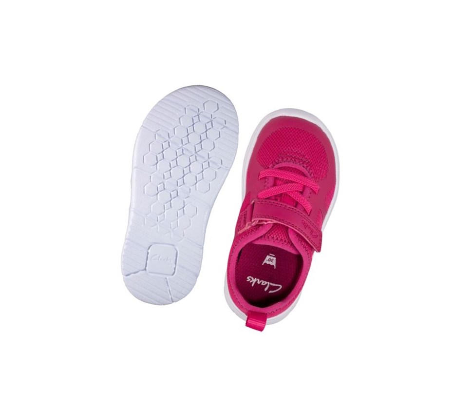 Zapatillas Clarks Ath Flux Cuero Niña Rosas | ILWQ-73924