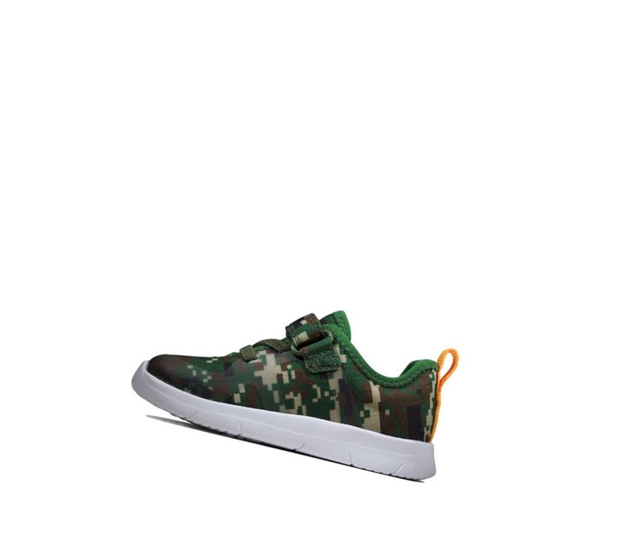 Zapatillas Clarks Ath Flux Textil Niña Verde Oliva Camuflaje | ERCY-76509