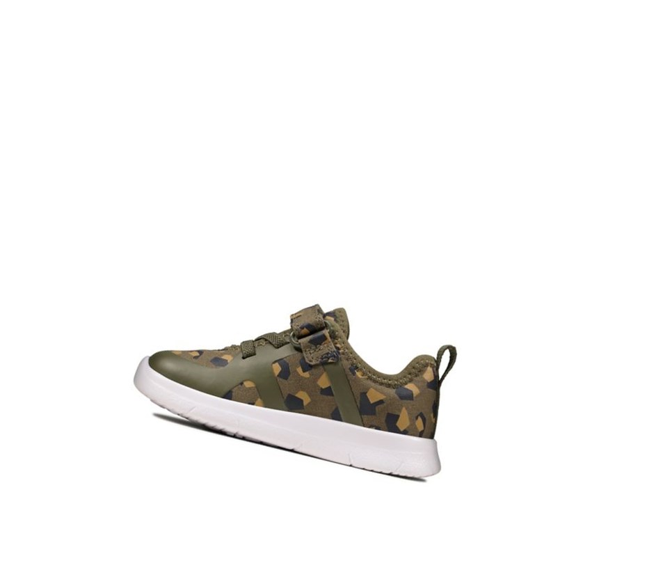 Zapatillas Clarks Ath Flux Textil Niño Verde Oliva Camuflaje | WEIR-75348