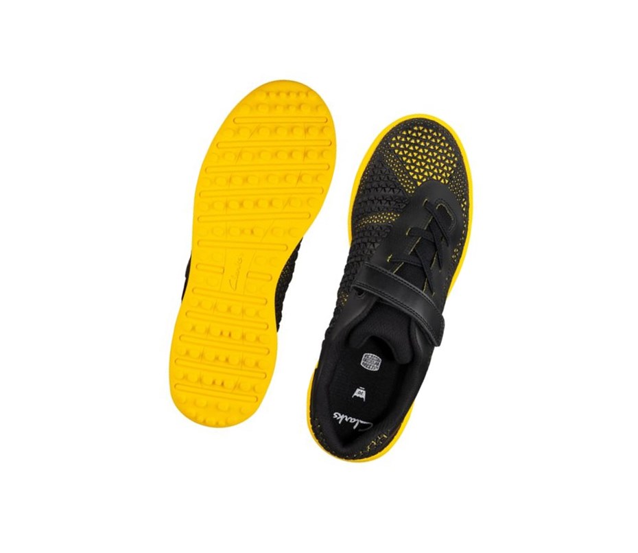 Zapatillas Clarks Award Swift Niña Negras Amarillo | YNFE-29487