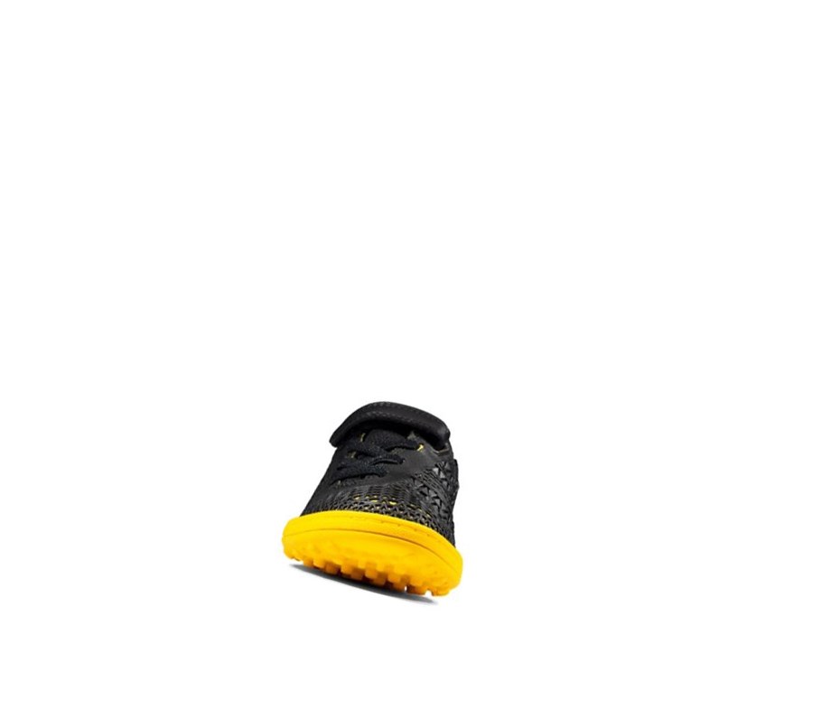 Zapatillas Clarks Award Swift Niño Negras Amarillo | NFTD-05172