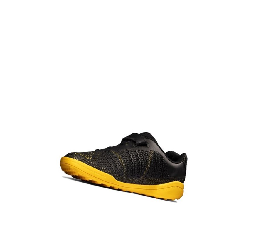 Zapatillas Clarks Award Swift Niño Negras Amarillo | QFLH-39275