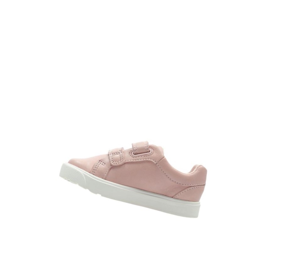 Zapatillas Clarks City Oasis Lo Cuero Niño Rosas | HQYB-52930