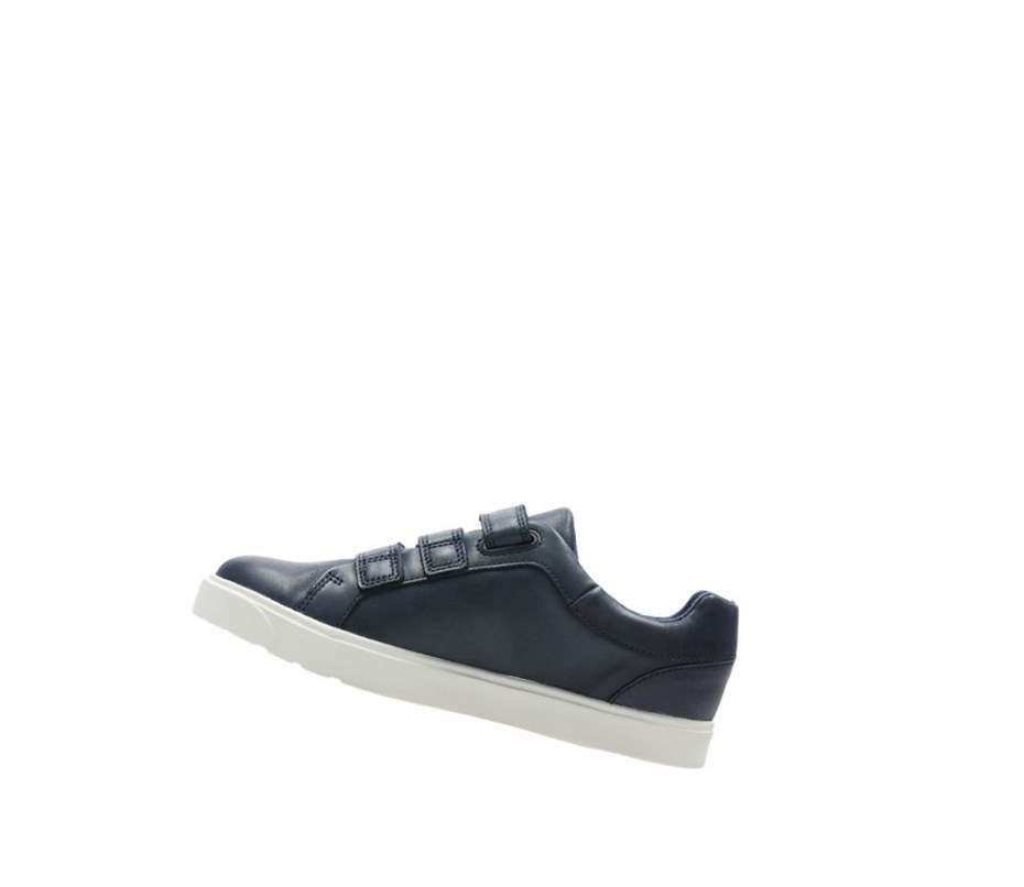 Zapatillas Clarks City Oasis Lo Cuero Niño Azul Marino | NFXQ-85023