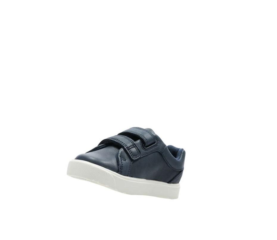 Zapatillas Clarks City Oasis Lo Cuero Niña Azul Marino | QMNB-38261