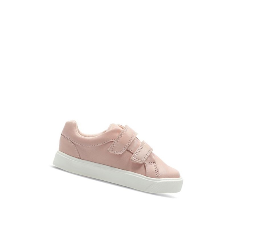 Zapatillas Clarks City Oasis Lo Cuero Niña Rosas | RSTD-67310