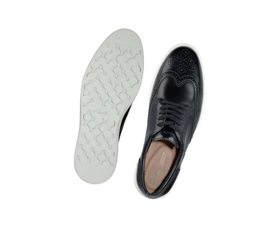 Zapatillas Clarks Hero Limit Cuero Hombre Negras | REWJ-19324