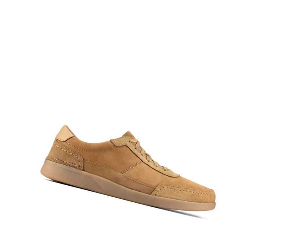 Zapatillas Clarks Oakland Run Cuero Hombre Marrones | GBFM-42810