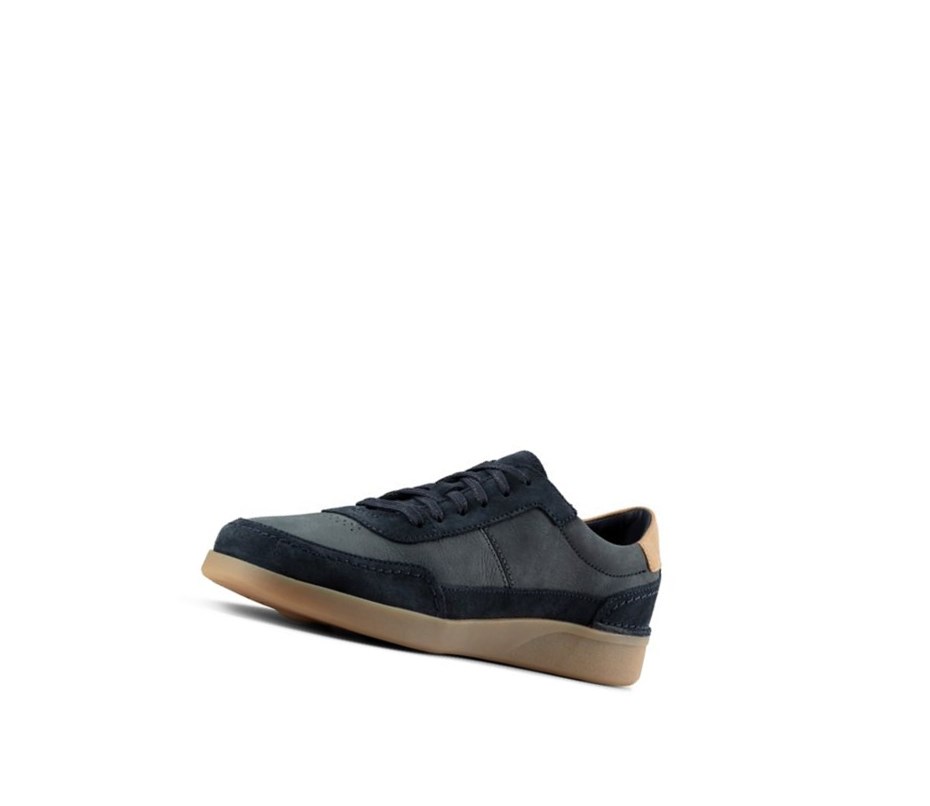 Zapatillas Clarks Oakland Run Gamuza Hombre Azul Marino | QHNR-83260