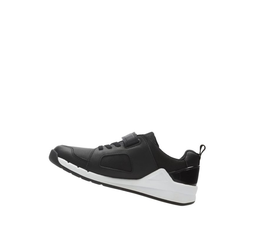 Zapatillas Clarks Orbit Ride Cuero Niña Negras | WUMB-39615