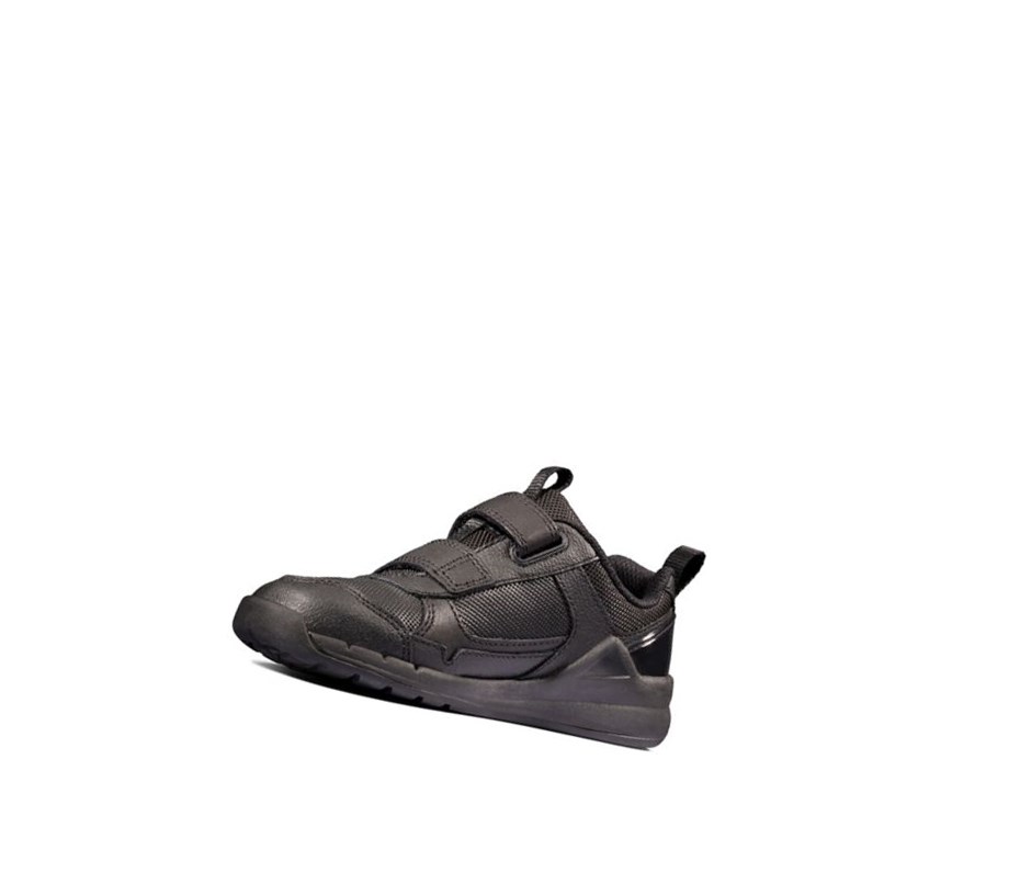 Zapatillas Clarks Orbit Sprint Cuero Niña Negras | NETC-42183