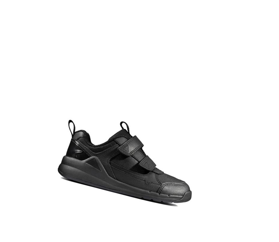 Zapatillas Clarks Orbit Sprint Cuero Niña Negras | UEZS-03685