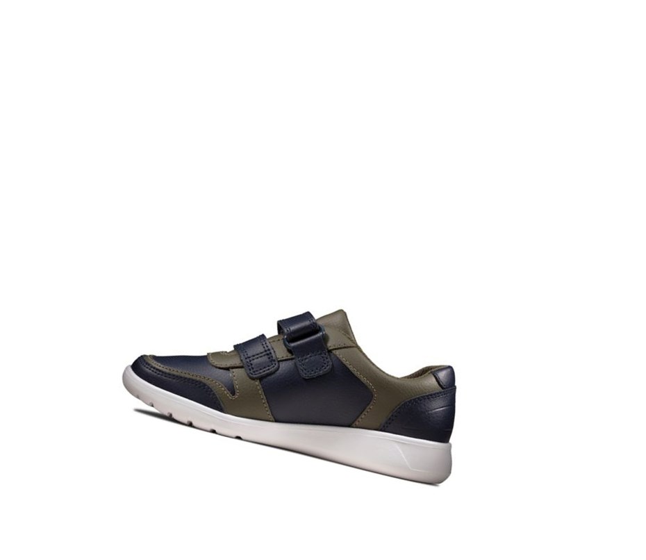 Zapatillas Clarks Scape Spirit Cuero Niña Azul Marino | BMUN-39042