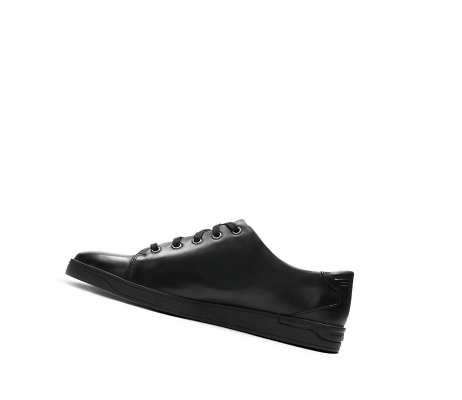 Zapatillas Clarks Stanway Encaje Cuero Hombre Negras | GEJX-49867