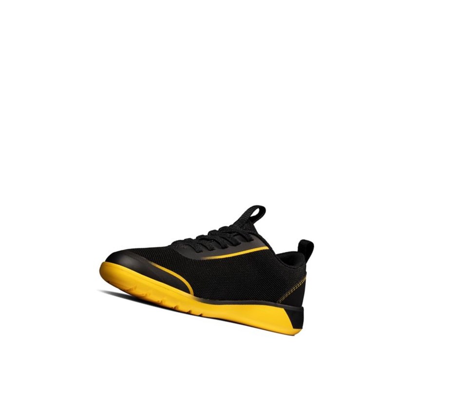 Zapatillas Clarks Suburb Spark Niño Negras Amarillo | FKXP-49863