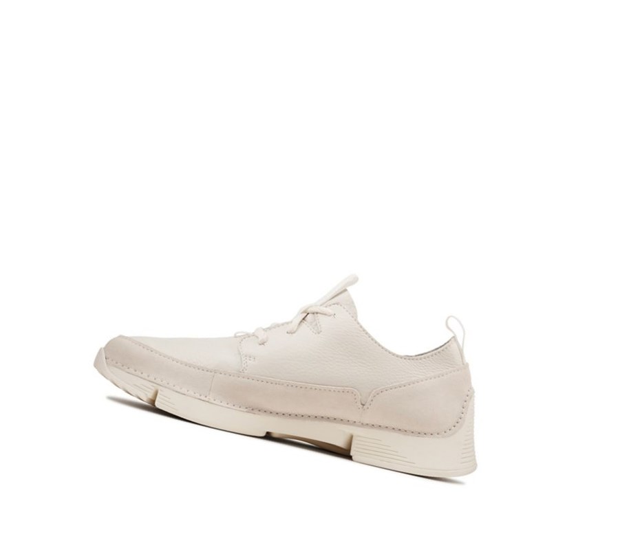 Zapatillas Clarks Tri Solar Cuero Hombre Blancas | BPIX-07546