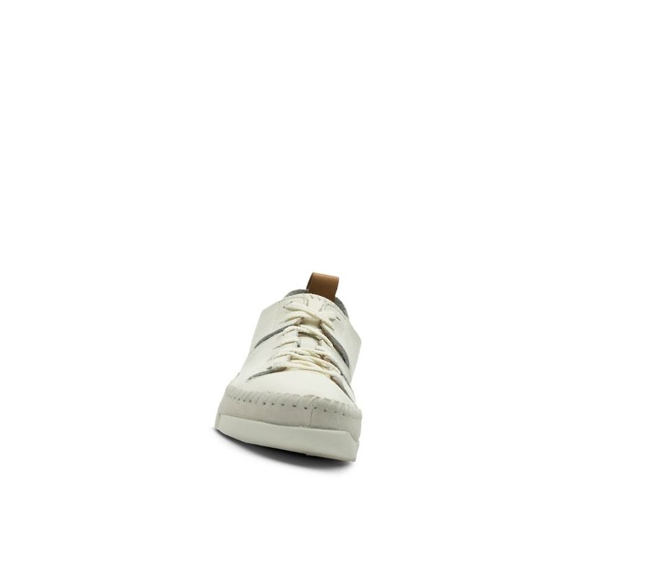 Zapatillas Clarks Trigenic Flex Cuero Mujer Blancas | EQXU-76814