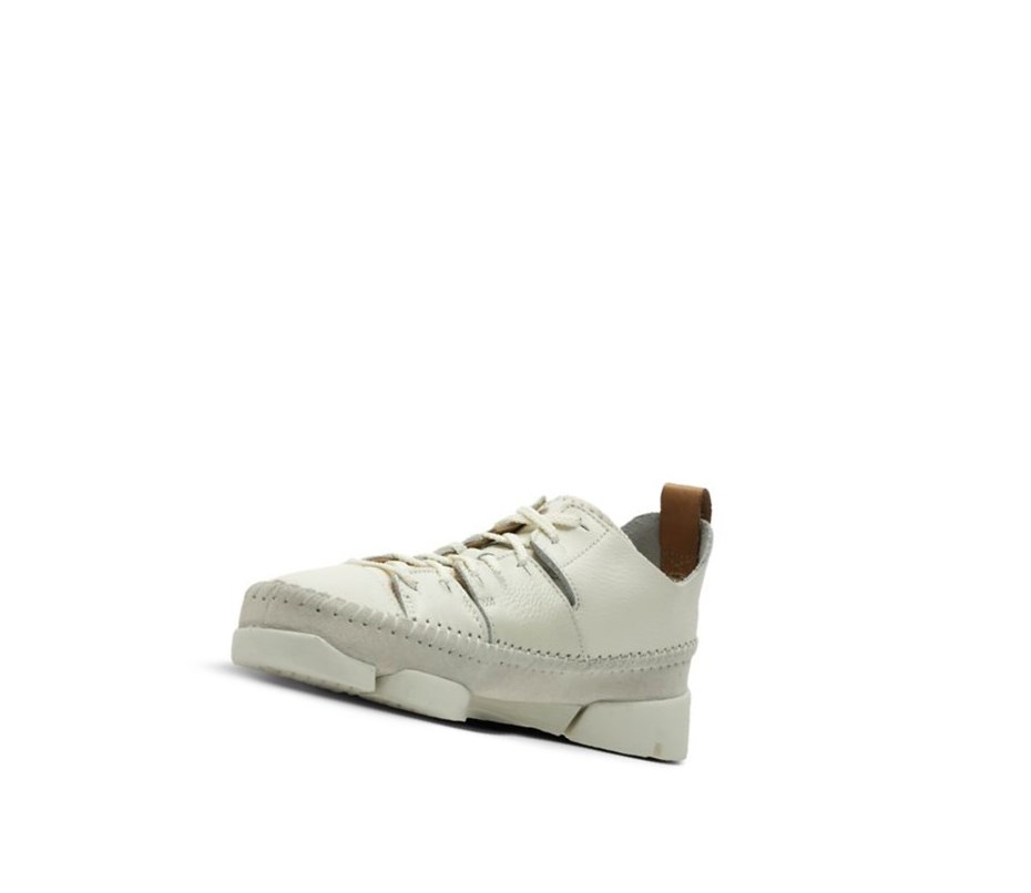 Zapatillas Clarks Trigenic Flex Cuero Mujer Blancas | EQXU-76814