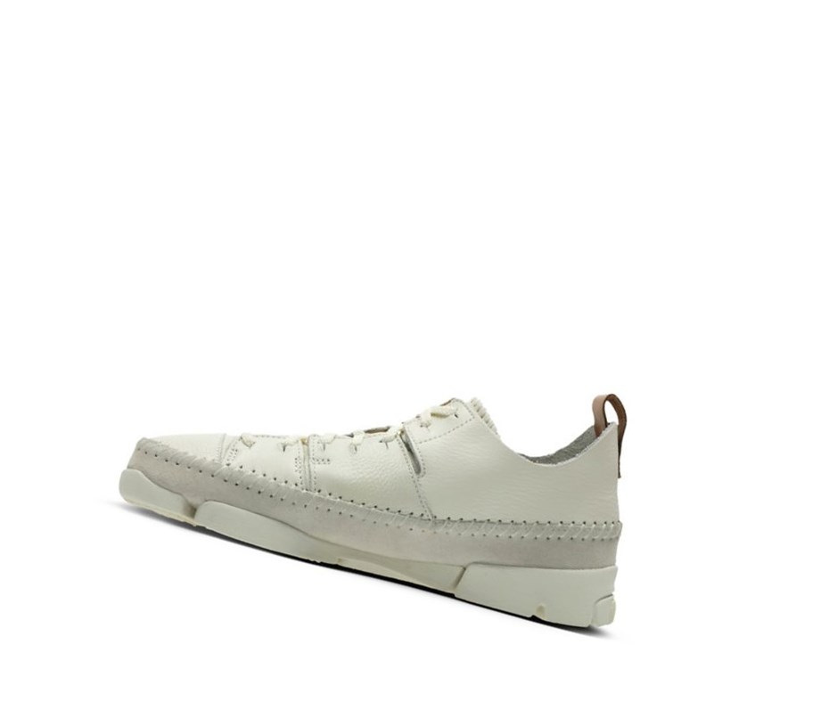 Zapatillas Clarks Trigenic Flex Cuero Mujer Blancas | EQXU-76814