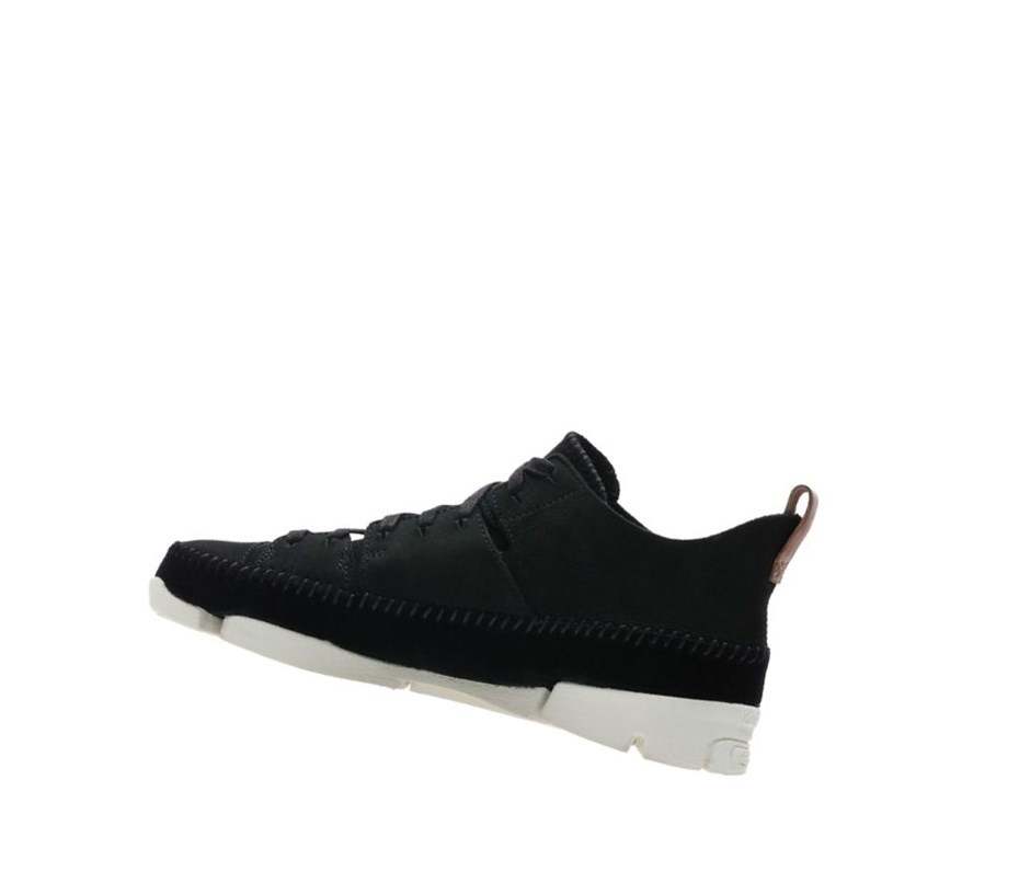 Zapatillas Clarks Trigenic Flex Nubuck Gamuza Hombre Negras | SVJM-40739