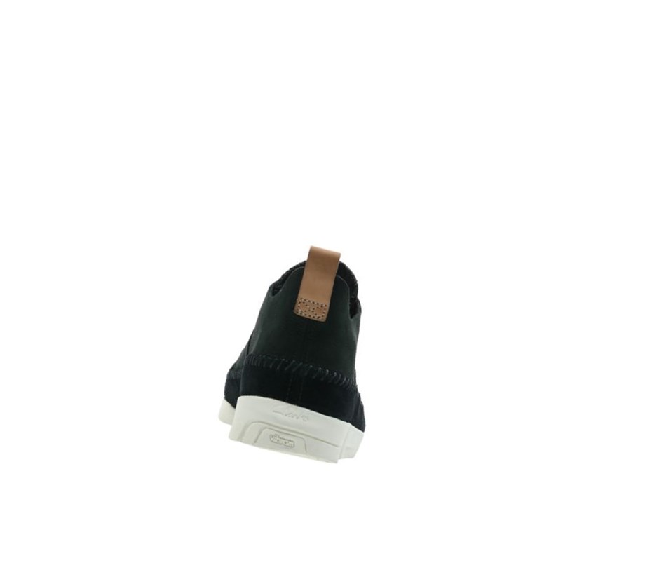 Zapatillas Clarks Trigenic Flex Nubuck Gamuza Hombre Negras | SVJM-40739