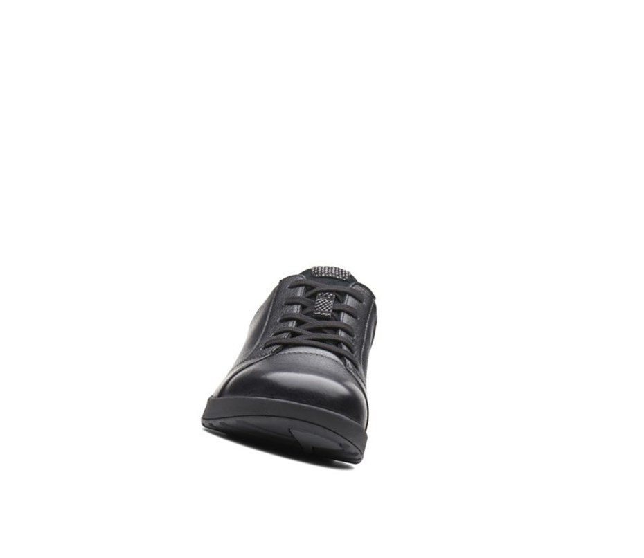 Zapatillas Clarks Un Adorn Encaje Cuero Mujer Negras | NLYK-06271