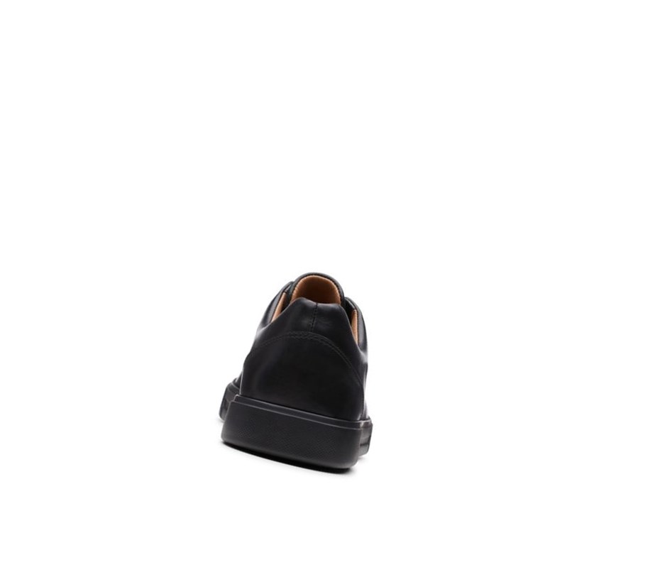 Zapatillas Clarks Un Costa Encaje Cuero Hombre Negras | JOWE-69315