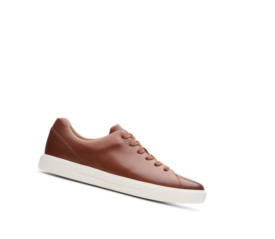 Zapatillas Clarks Un Costa Encaje Cuero Hombre Marrones | RQAJ-94356