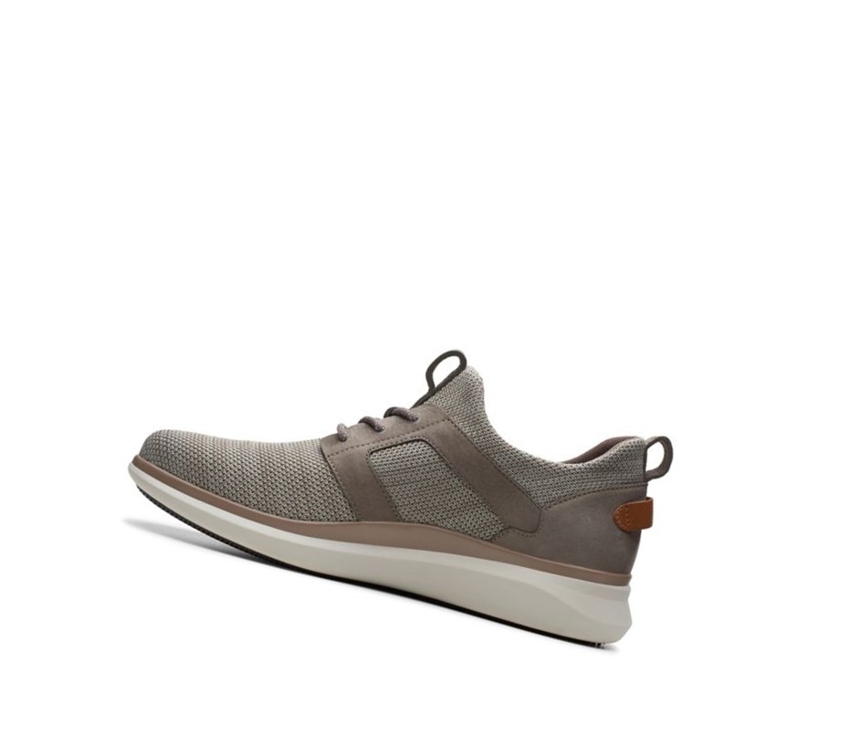 Zapatillas Clarks Un Globe Encaje Cuero Hombre Beige | NCRV-52761