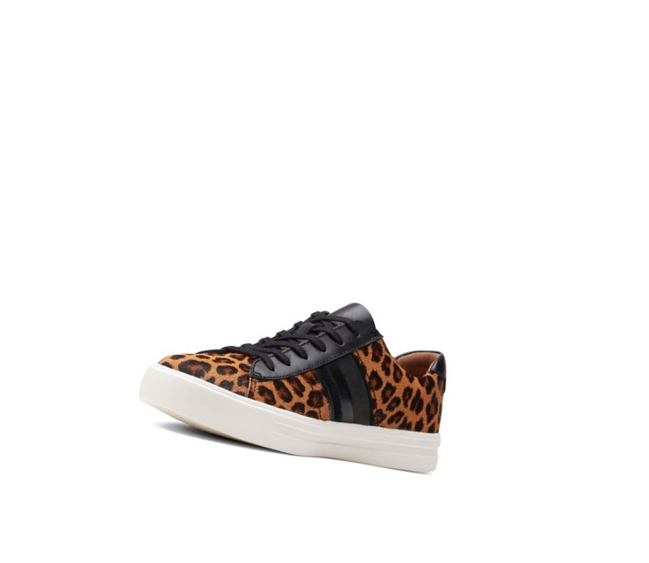 Zapatillas Clarks Un Maui Band Print Pony Cuero Mujer Leopardo | BSAW-34571