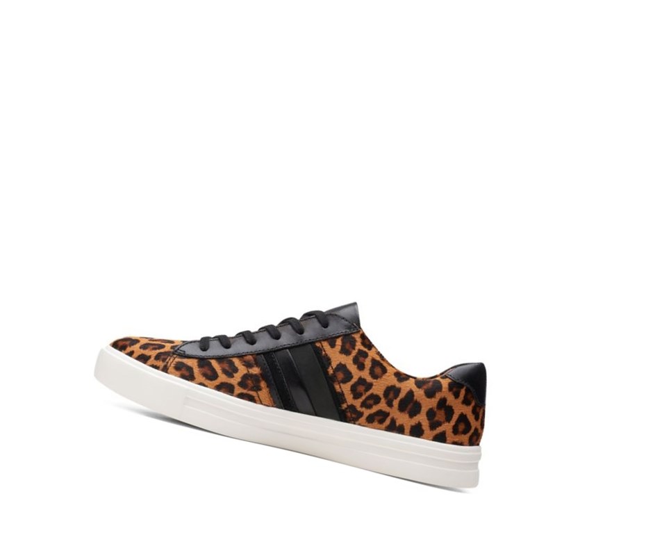 Zapatillas Clarks Un Maui Band Print Pony Cuero Mujer Leopardo | BSAW-34571